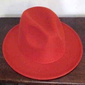 Stylish Rust Fedora Hat